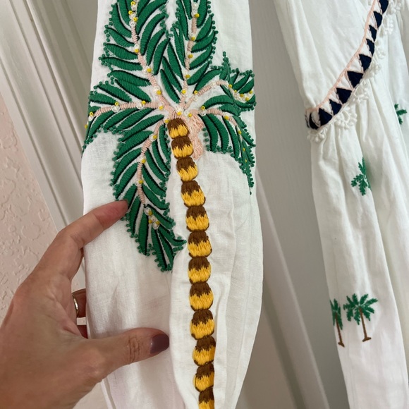 Farm Rio Embroidered Palm Tree Dress - Picture 4 of 11